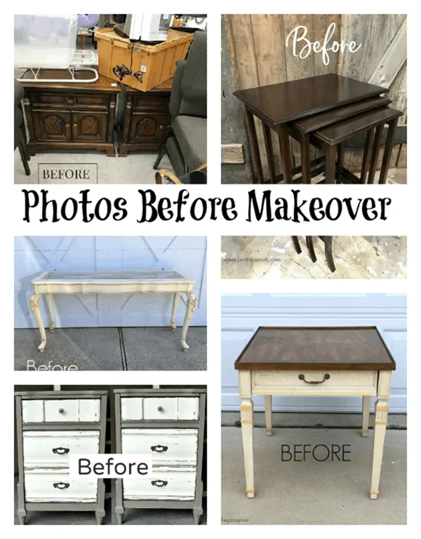 Pictures of furniture before paint makeovers