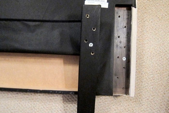 how to attach legs to a headboard