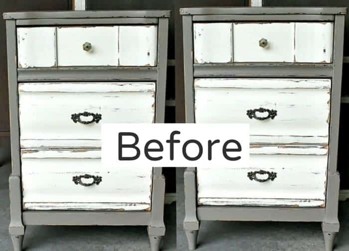 pair of nightstands for makeover
