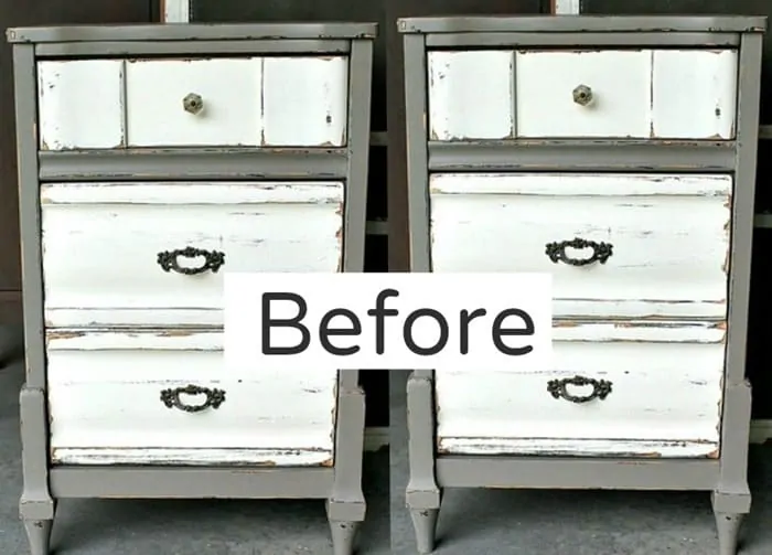pair of nightstands for makeover