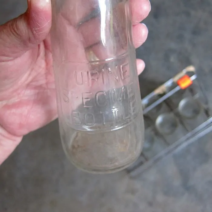vintage urine specimen bottle