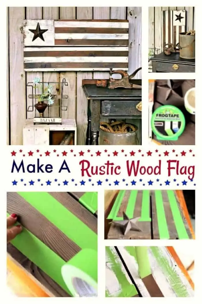 Farmhouse Style Rustic Wood Flag