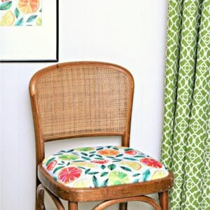 how to use cloth napkins to recover a chair seat