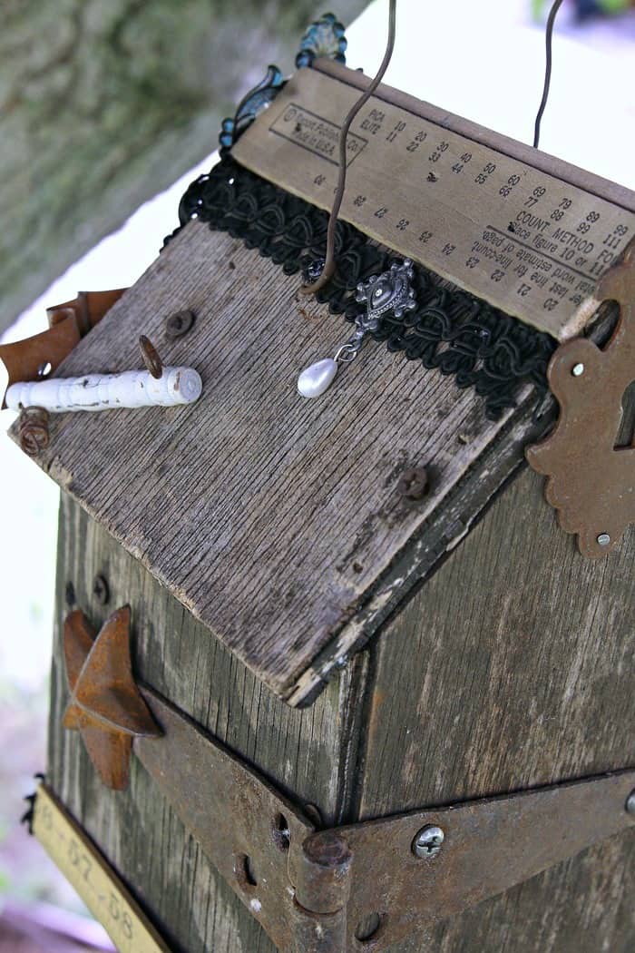 Old Birdhouse With Vintage Hardware