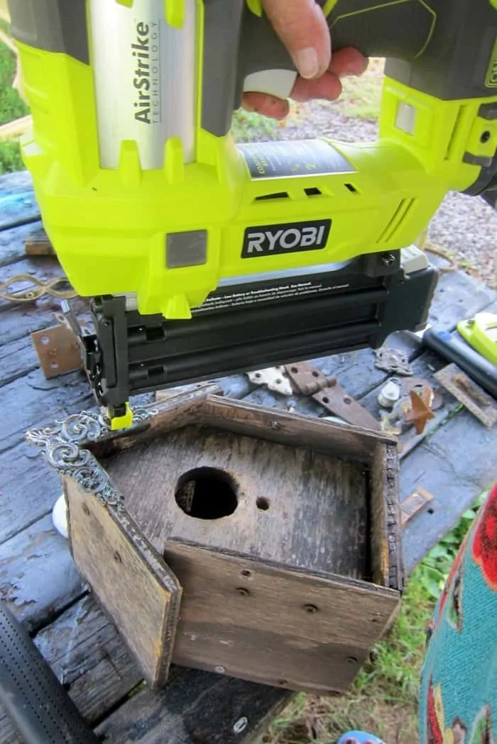 adding a gable piece to a wood birdhouse