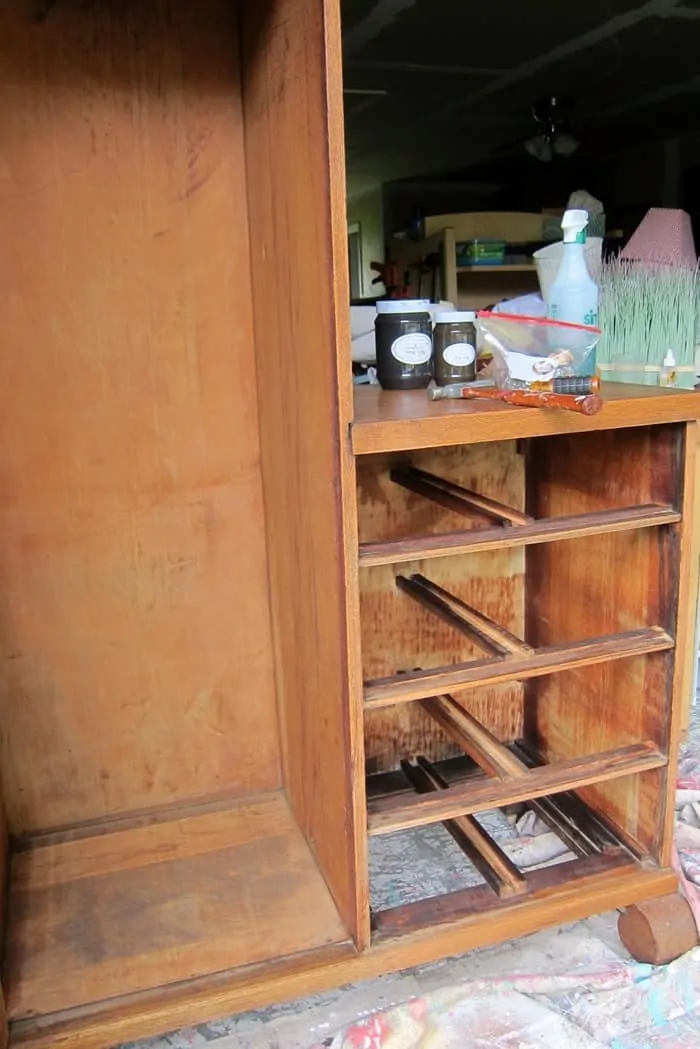 Repurposed: Drawer to Craft Paint Storage Shelf - Happiness is