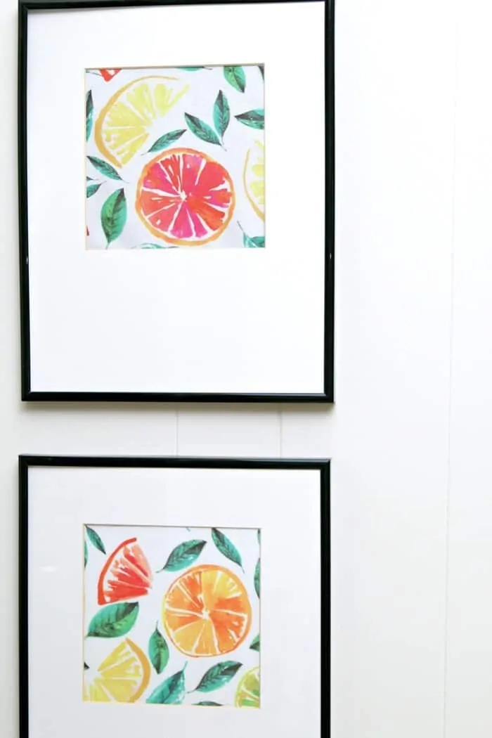 frame cloth napkins with pretty fruit designs for unique kitchen decor