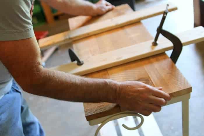 how to make a table from a recycled fish tank stand