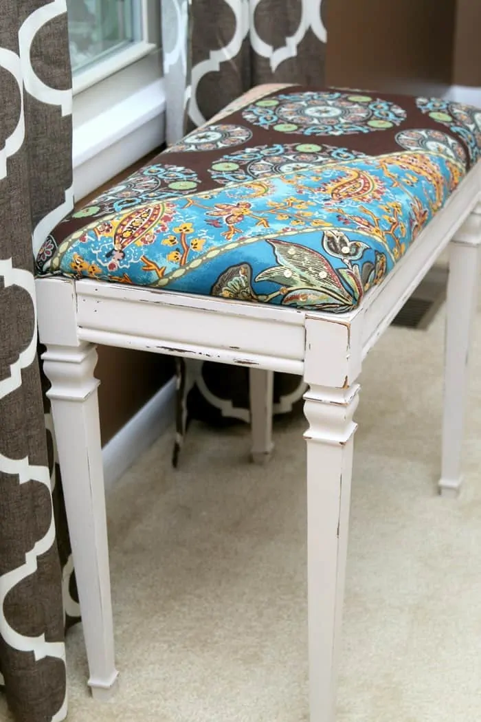 How To Paint A Piano Bench And Recover The Fabric Seat