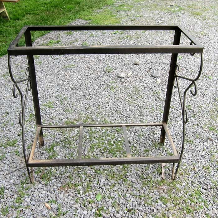 large reclaimed metal fish tank stand or aquarium stand