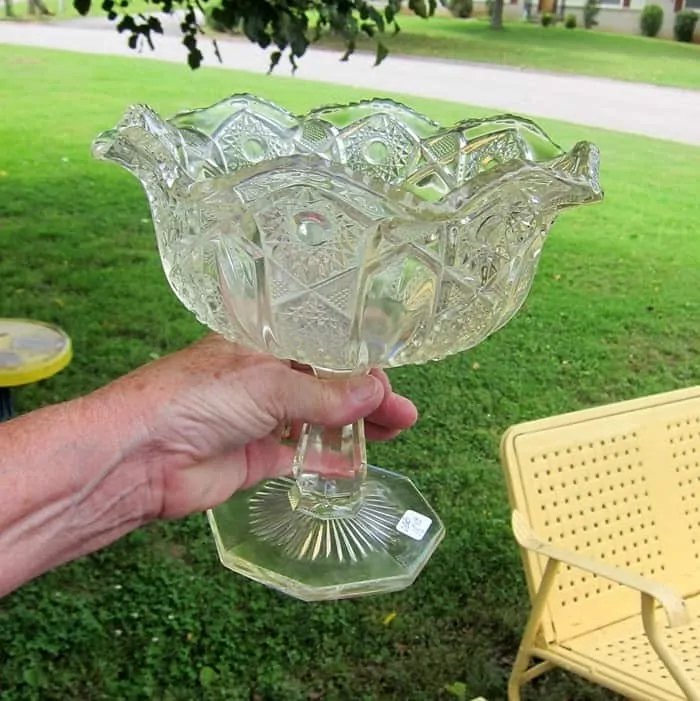 vintage lead crystal bowl