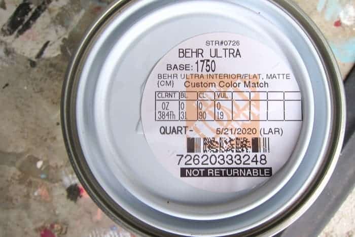 custom color latex paint mixed in Behr Ultra paint and primer in one