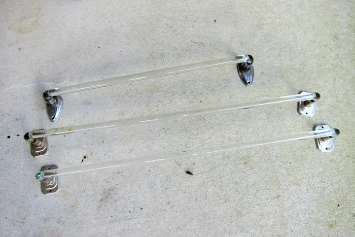 glass towel rods