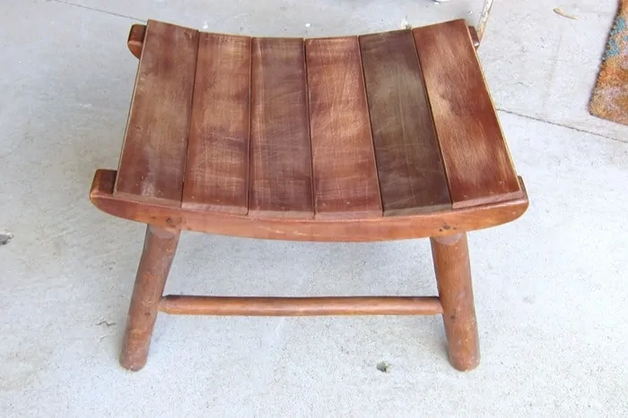 handmade wood stool