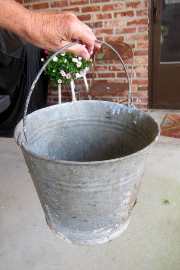 large galvanized bucket