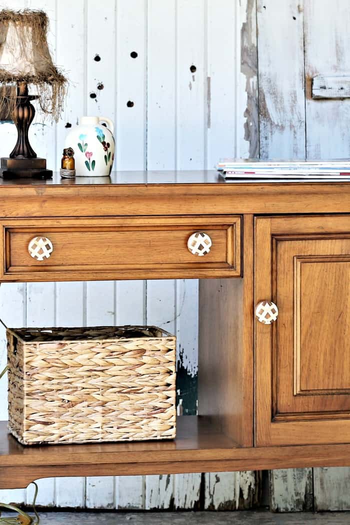 old furniture needs to be updated with new knobs and a good cleaning