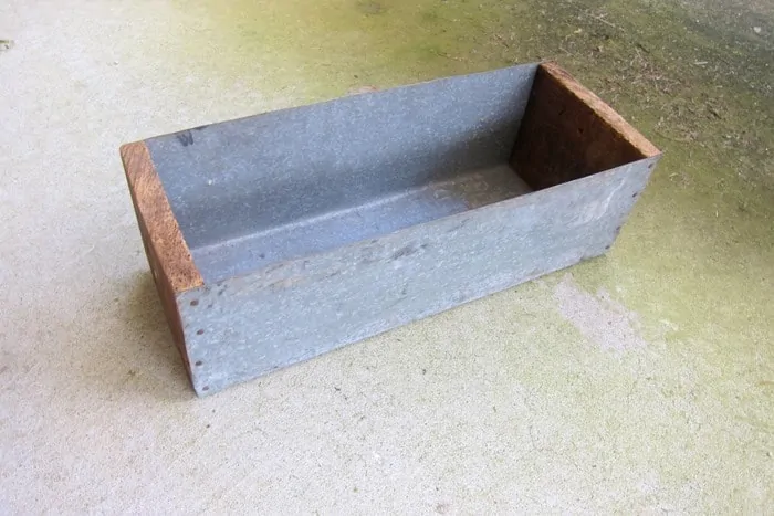 small wood and metal box from the auction