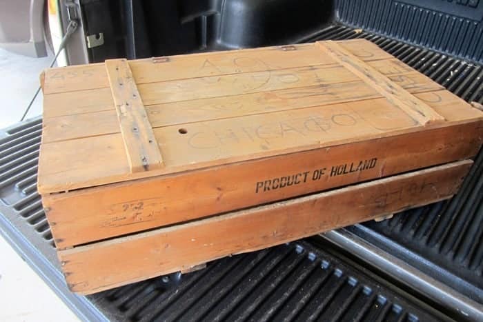 wood crate marked Holland