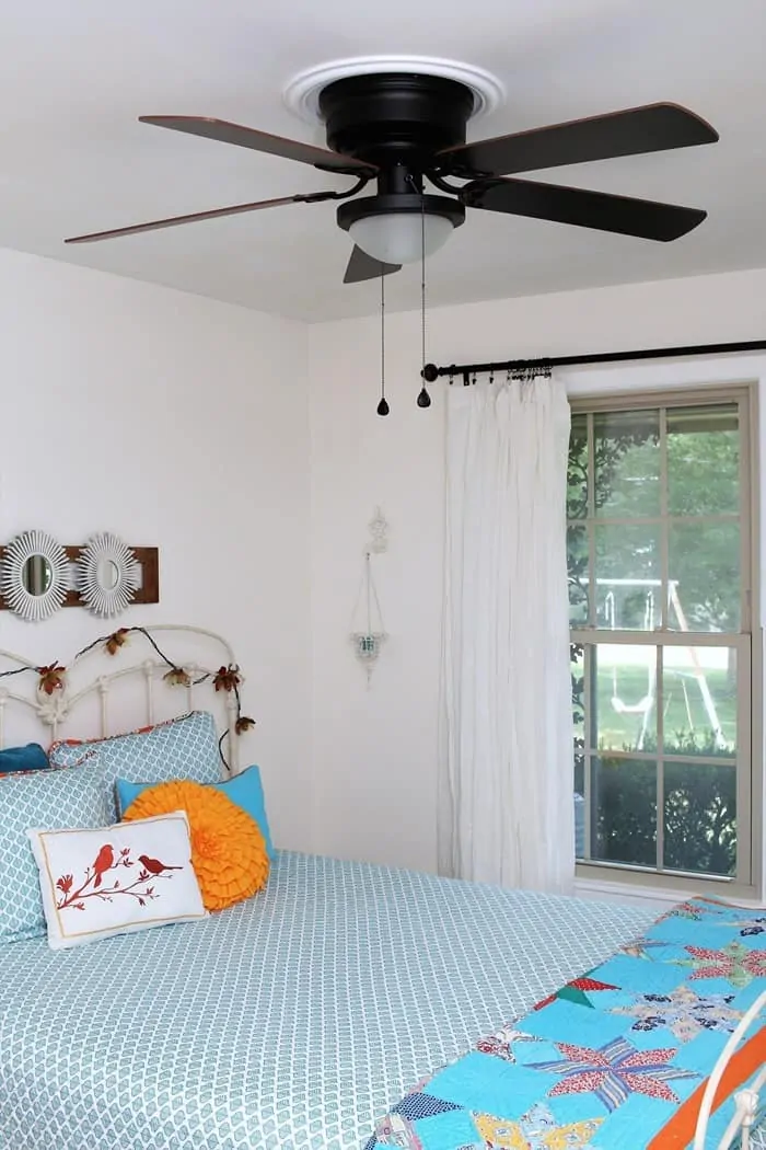 Install a ceiling fan in the bedroom for added cooling (2)