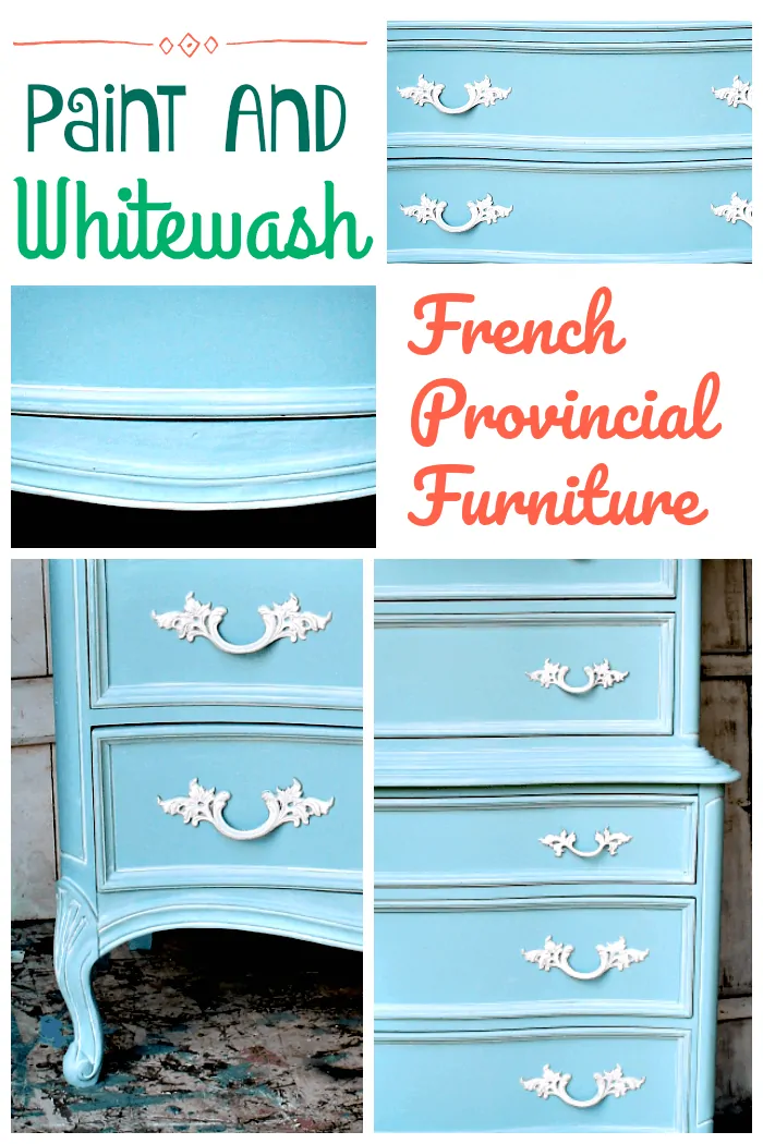 Paint and Whitewash French Provincial Furniture