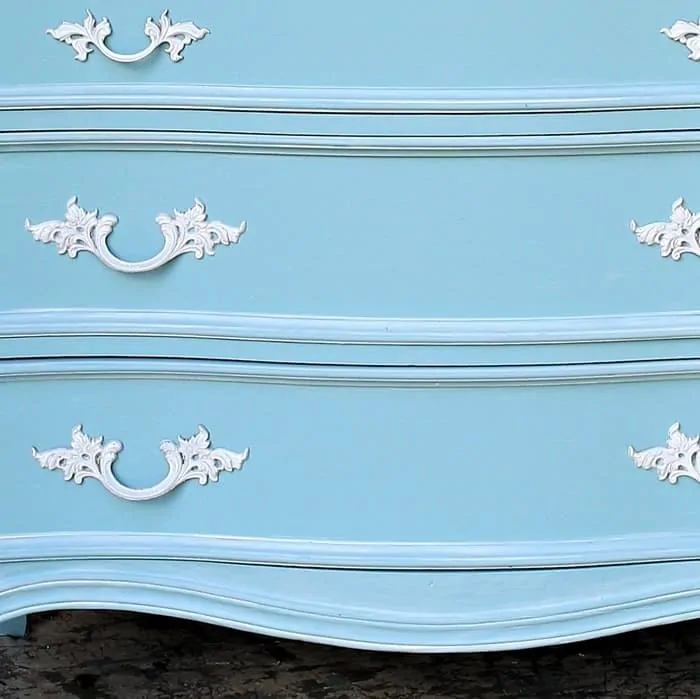 Whitewashed Blue French Provincial Bedroom Furniture