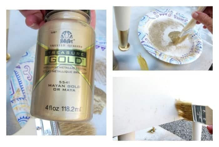 gold paint for furniture accents