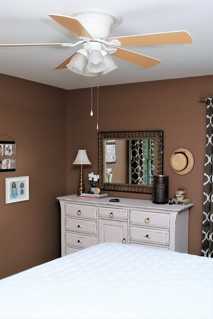 install a ceiling fan in bedrooms for help with cooling