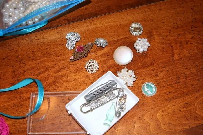 vintage and costume jewelry for craft project