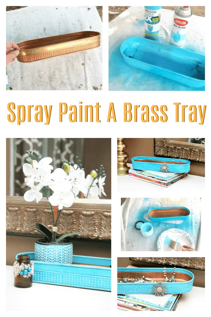 How to spray paint a brass tray