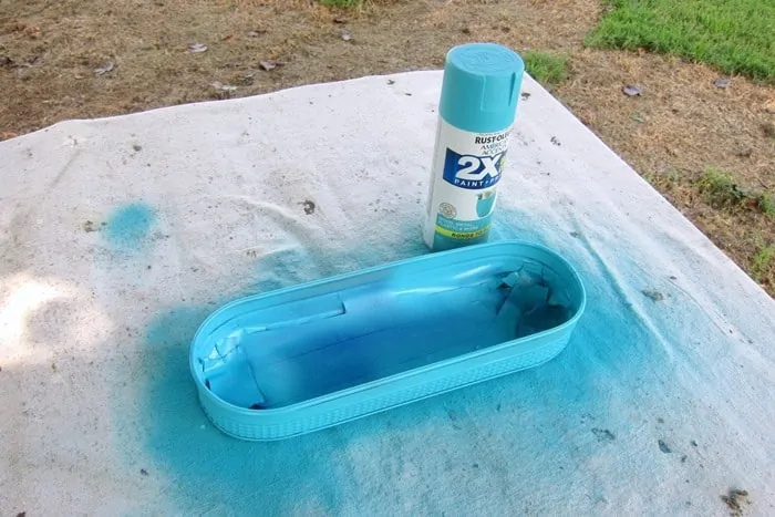 Rustoleum turquoise spray paint project