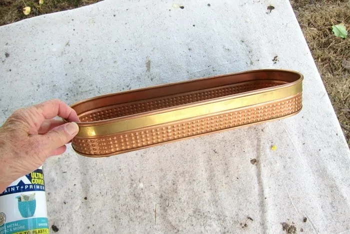brass tray for painting