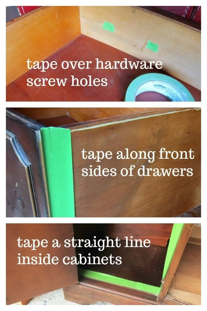how to use painter's tape when painting furniture
