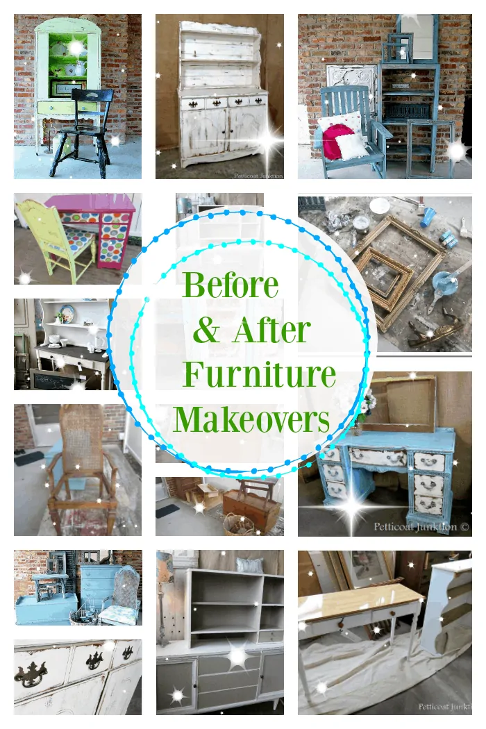 Before and After painted furniture makeovers