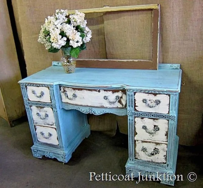 blue desk