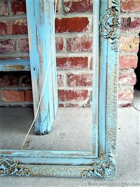 detailed turquoise picture frame