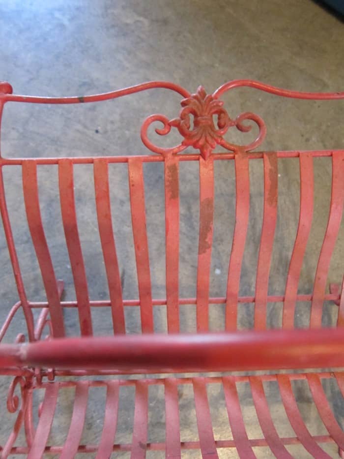 red iron magazine rack