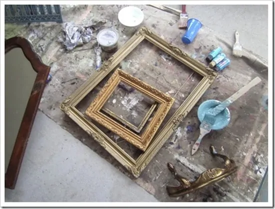 vintage picture frames to paint