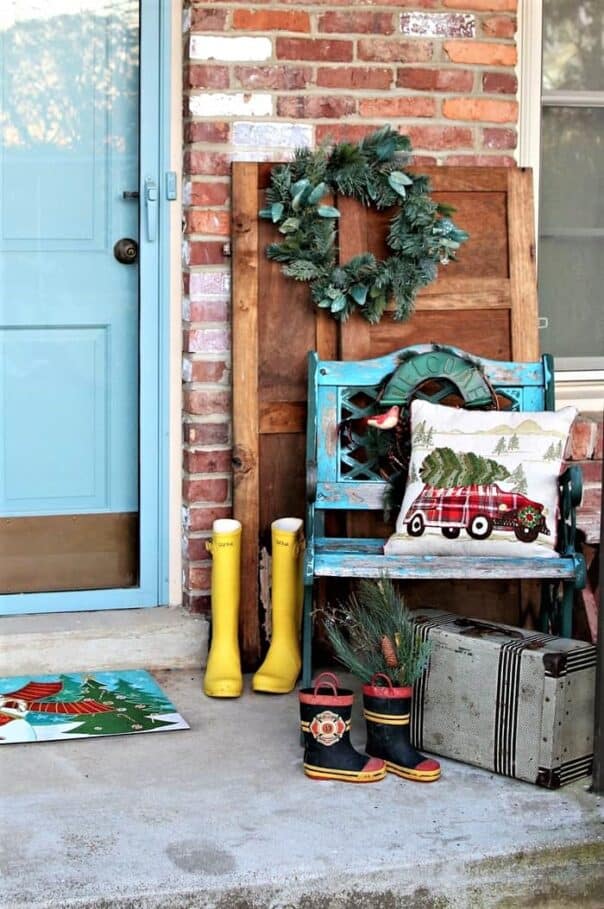 100 creative Christmas decorating ideas for you, how to decorate your front porch for christmas