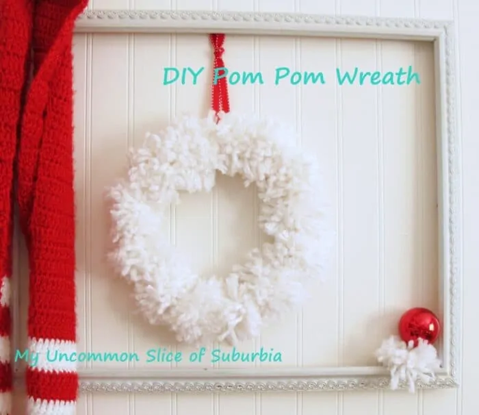 Pom Pom Christmas Wreath by My Uncommon Slice of Suburbia