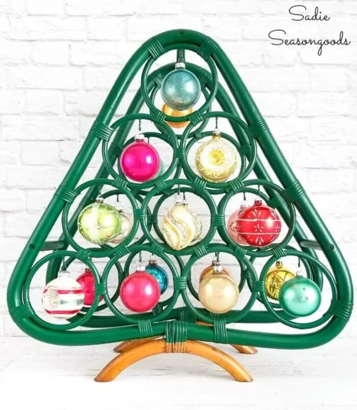 Sadie Seasongoods Recycled wine rack Boho Christmas tree
