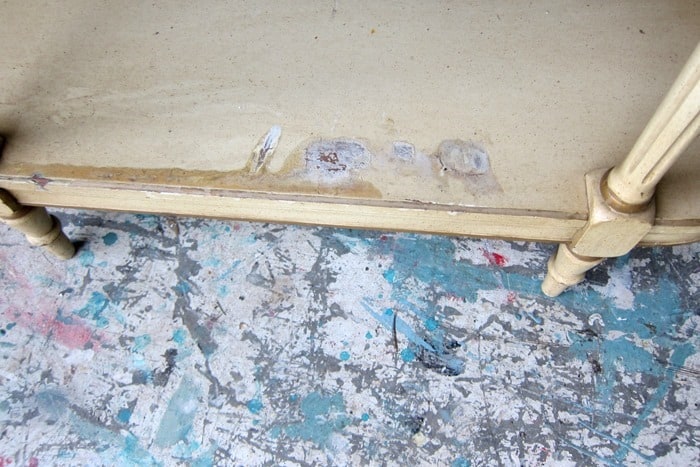 damaged veneer on table