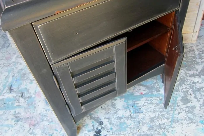 distressed black furniture needs to be waxed