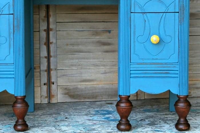 Save Stained Furniture Feet And Distress The Painted Dresser