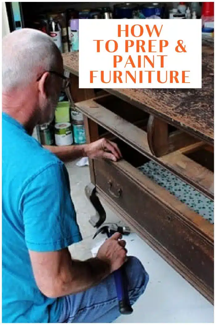 how to prep and paint furniture tutorial