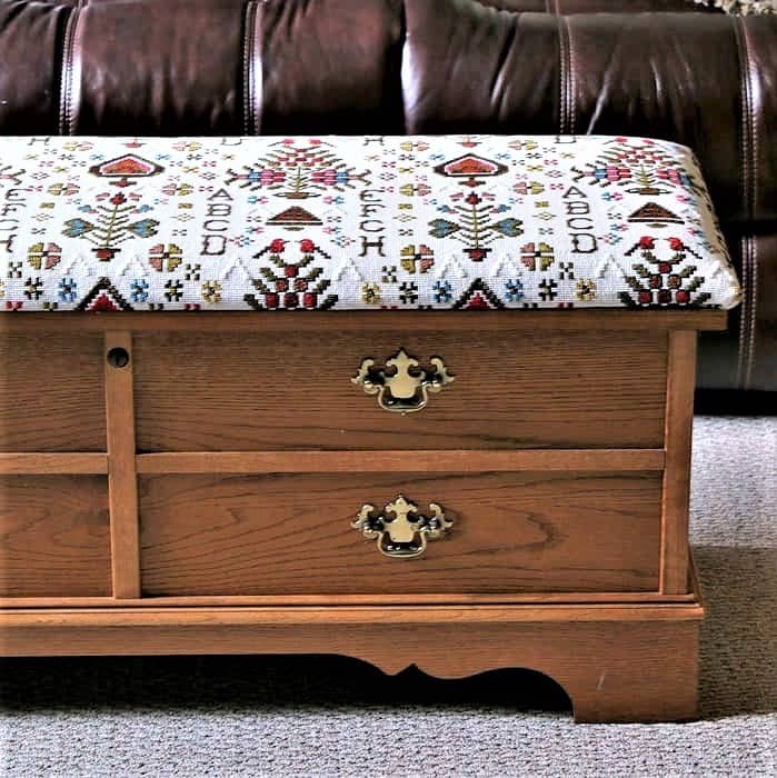new fabric cover for Lane Cedar Chest new fabric cover for Lane Cedar Chest