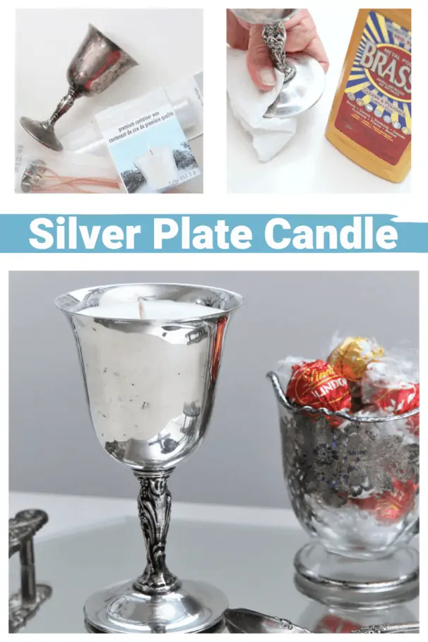 how to make a silver plate candle upcycle recycle project