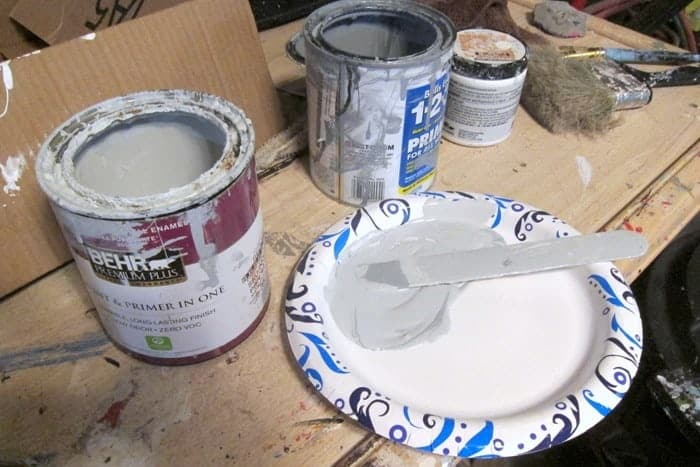 mixing paint to paint furniture pulls