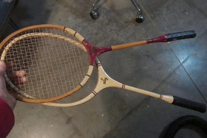 old badminton rackets