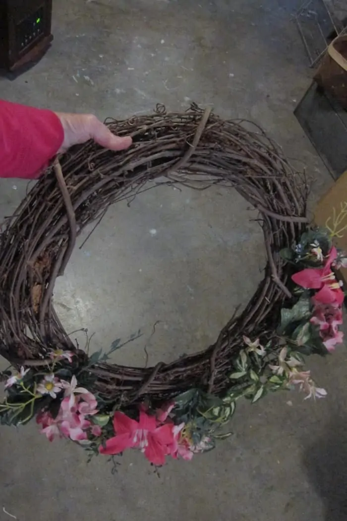 tacky grapevine wreath