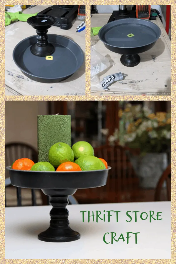 thrift store decor candle holder